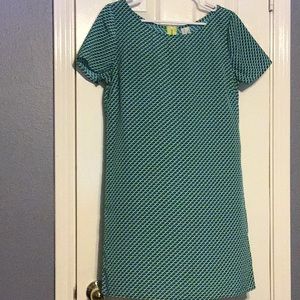 Short sleeve silk dress